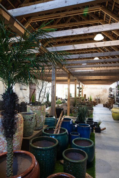 Krukker i vores showroom